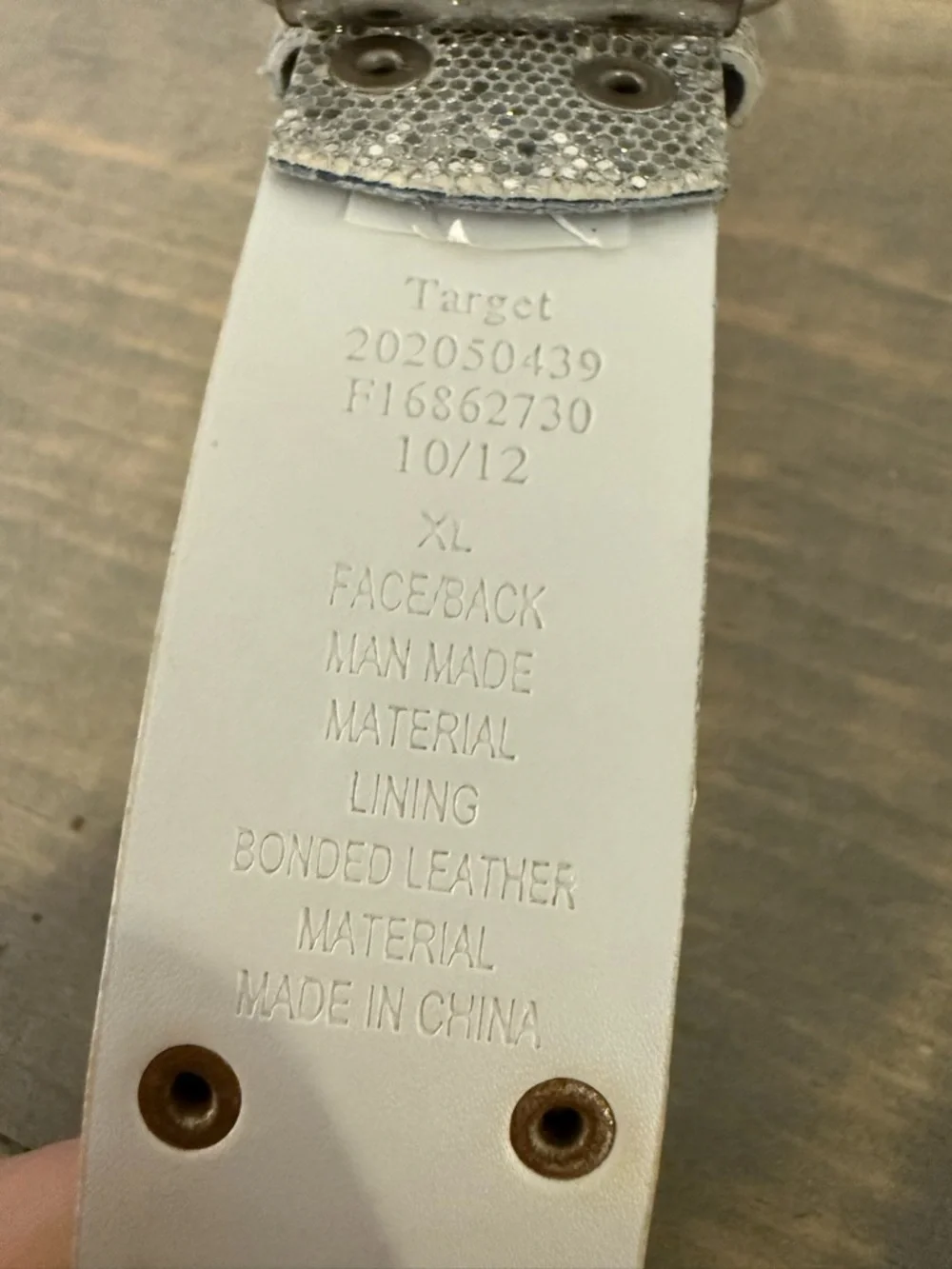 Y2K inspired Target Girl’s Silver Glitter Studded Belt - 10/12